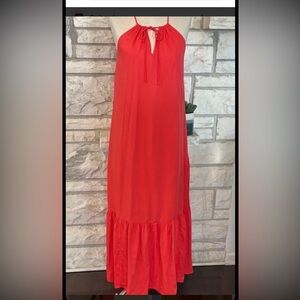 Banana Republic Vibrant Red Sleeveless Maxi dress